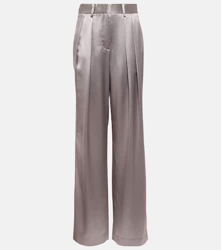 Luisa pleated high-rise satin pants - Staud - Modalova