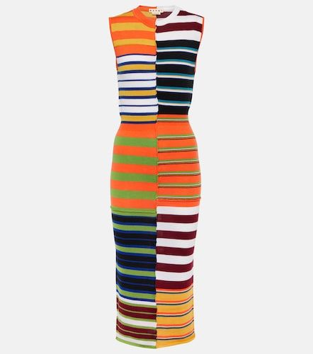 Marni Abito midi in lana a righe - Marni - Modalova