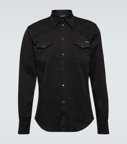 Camicia in misto cotone con ricamo - Dolce&Gabbana - Modalova