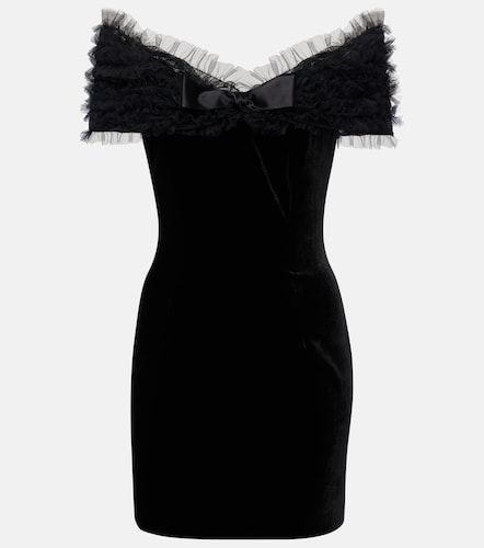 Miniabito in velluto e tulle - Alessandra Rich - Modalova