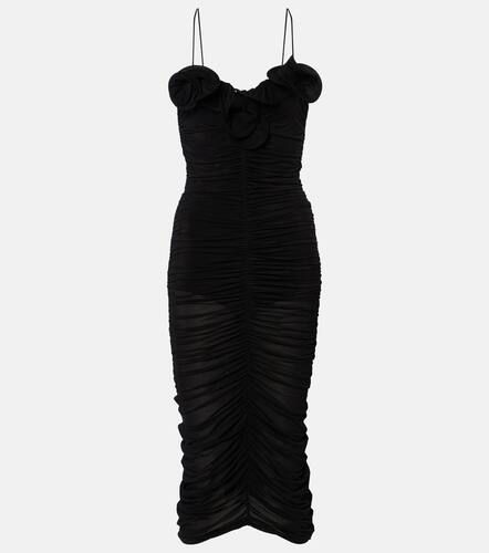 Ruffled ruched jersey midi dress - Magda Butrym - Modalova