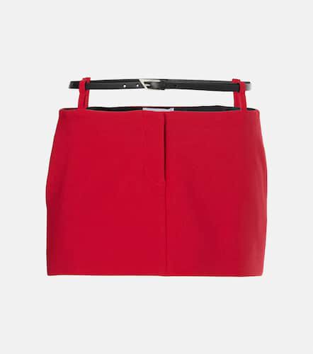 Cutout belted crÃªpe miniskirt - The Attico - Modalova