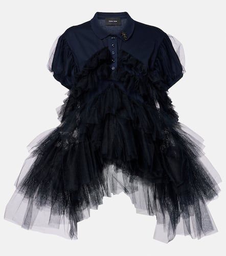 Tulle-trimmed polo shirt - Simone Rocha - Modalova