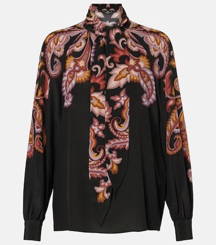 Blusa de seda con paisley y lazada - Etro - Modalova
