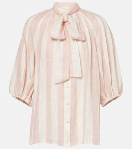 Acacia striped neck-tie blouse - Zimmermann - Modalova