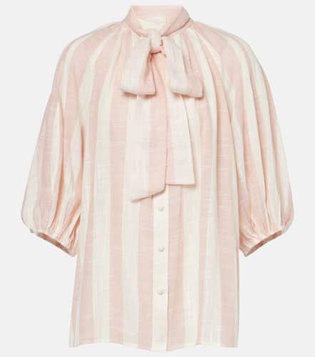 Blusa Acacia con lazada a rayas - Zimmermann - Modalova