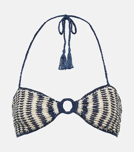 Top de bikini bandeau de croché de algodón - Anna Kosturova - Modalova