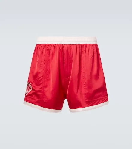 Heart Deco embroidered satin shorts - Bode - Modalova