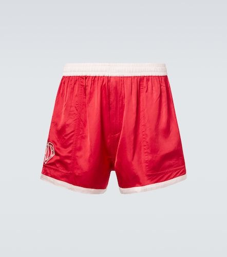 Heart Deco embroidered satin shorts - Bode - Modalova