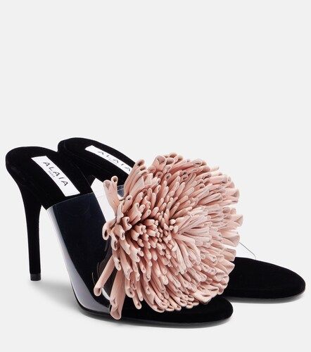 Alaïa Sandali in pelle con applicazione floreale - Alaia - Modalova