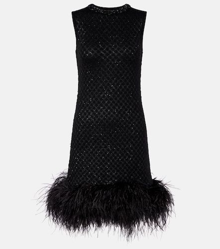 Novara feather-trimmed minidress - Max Mara - Modalova