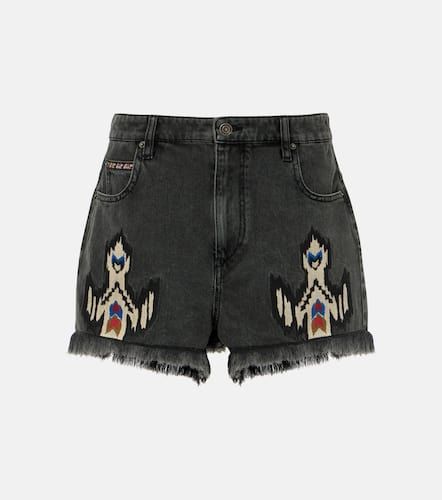 Lesia embroidered denim shorts - Marant Etoile - Modalova