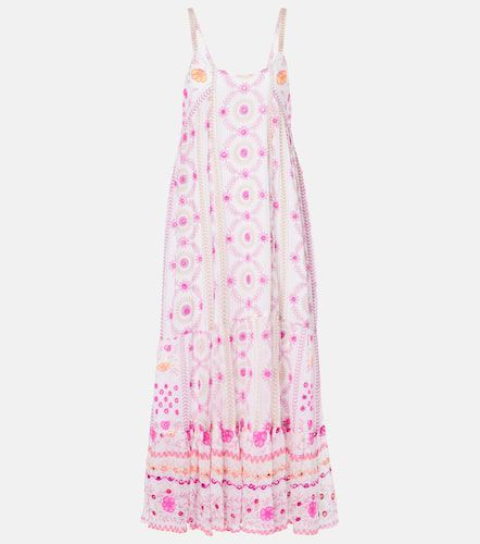 Printed cotton midi dress - Juliet Dunn - Modalova