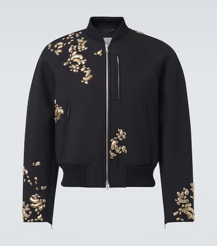 Embroidered wool-blend bomber jacket - Dries Van Noten - Modalova