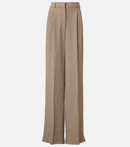 Nyack chevron linen crepe wide-leg pants - Loro Piana - Modalova