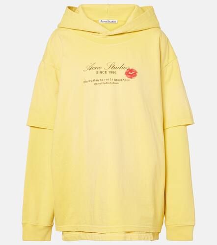 Printed cotton jersey hoodie - Acne Studios - Modalova