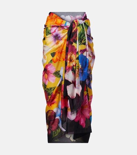 Pareo de algodón floral - Dolce&Gabbana - Modalova