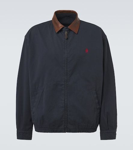 Chaqueta de lona de algodón con piel - Prada - Modalova