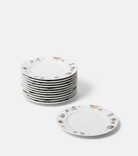 Set de 12 platos de postre Astronomici de porcelana - Fornasetti - Modalova