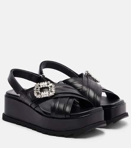 Sandali platform Strass Buckle in pelle - Roger Vivier - Modalova