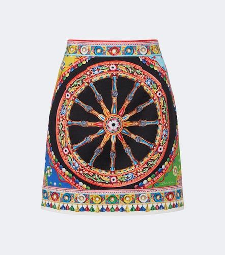 Minifalda de algodón estampada - Dolce&Gabbana - Modalova