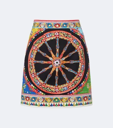 Printed cotton miniskirt - Dolce&Gabbana - Modalova