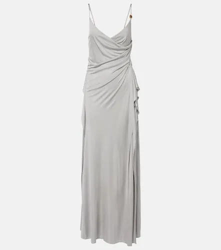 Medusa draped jersey cocktail dress - Versace - Modalova