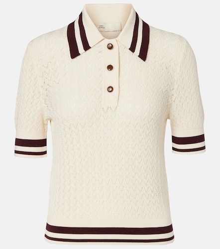 Polo de pointelle de algodón - Tory Burch - Modalova