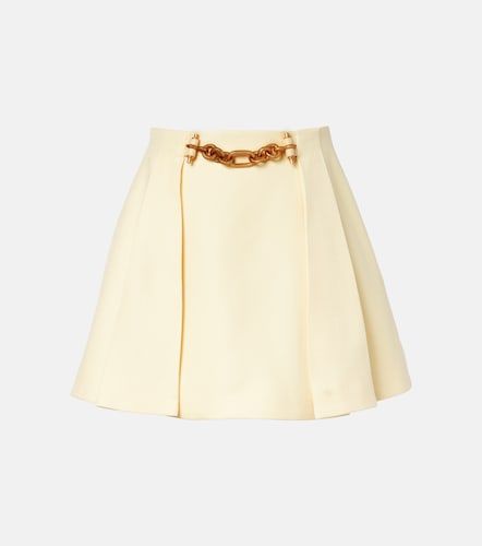 Minifalda plisada con cadena - Balmain - Modalova