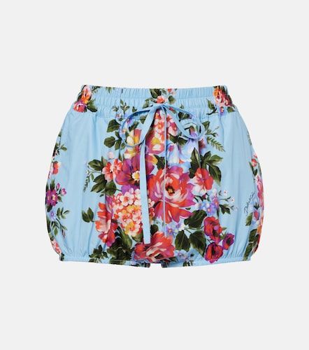 Shorts de popelín de algodón floral - Dolce&Gabbana - Modalova