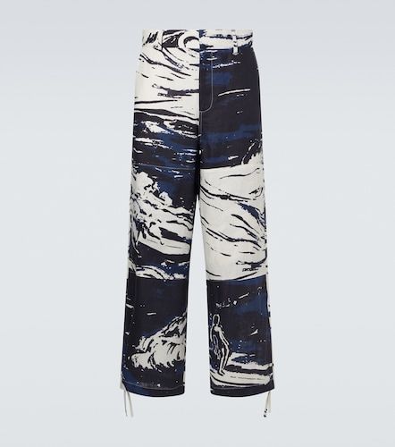 Commas Printed linen straight pants - Commas - Modalova
