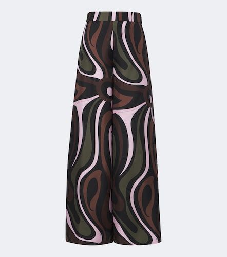 Pantaloni palazzo Marmo in twill di seta - Pucci - Modalova