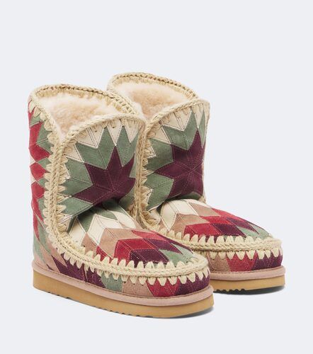 Shearling-lined suede ankle boots - Mou - Modalova