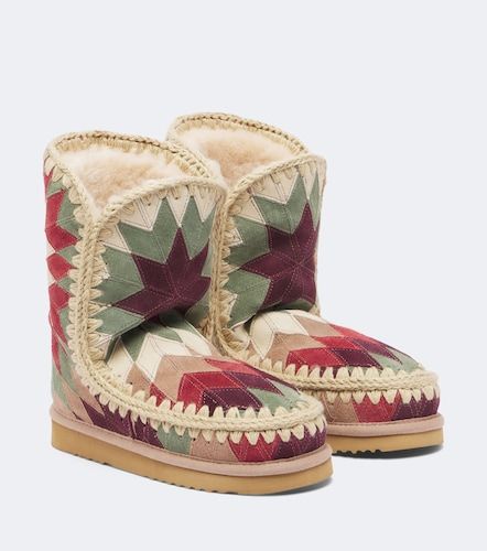 Stivaletti in suede con shearling - Mou - Modalova