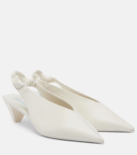 Origami Cubic leather slingback pumps - Loewe - Modalova