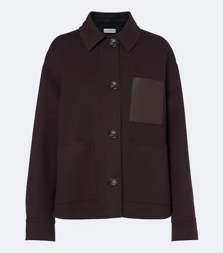 Giacca in lana e cashmere con pelle - Loewe - Modalova