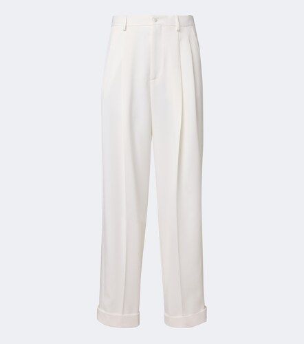 Pantaloni a gamba larga in misto lana e seta - Dolce&Gabbana - Modalova
