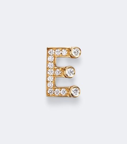 Initial Petite E 18kt single earring with diamonds - Sophie Bille Brahe - Modalova