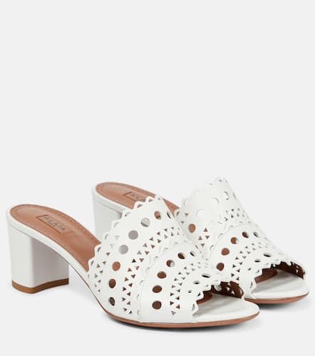 AlaÃ¯a Laser-cut leather mules - Alaia - Modalova