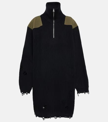 Cotton and wool sweatshirt dress - MM6 Maison Margiela - Modalova