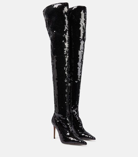 Botas mosqueteras Elixir con lentejuelas - Alexandre Vauthier - Modalova