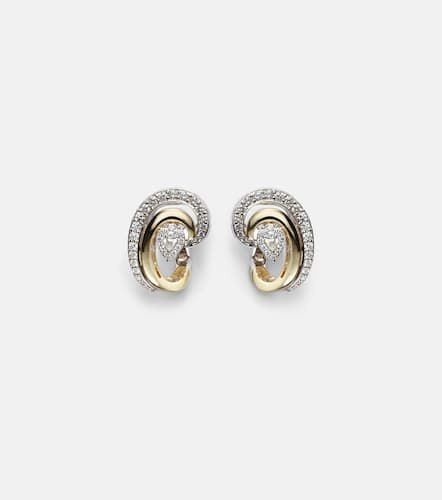 Golden Strada 18kt clip-on earrings with diamonds - Yeprem - Modalova