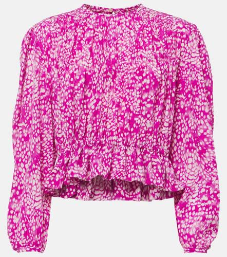 Gelina printed silk-blend top - Isabel Marant - Modalova