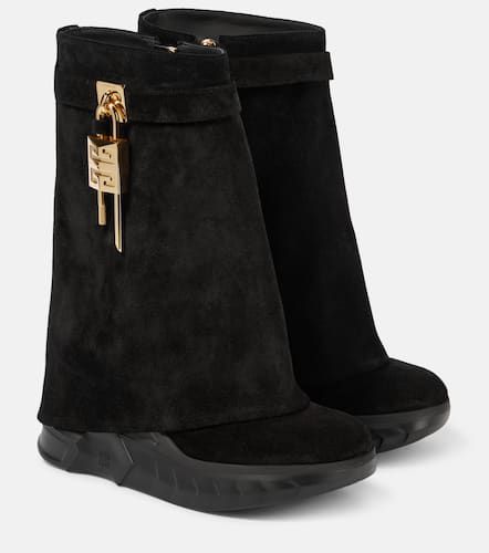 Shark Lock Biker suede ankle boots - Givenchy - Modalova