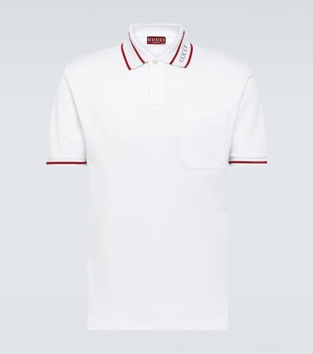 Polo Web de piqué de algodón - Gucci - Modalova