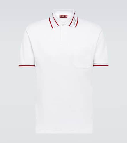 Web cotton piquÃ© polo shirt - Gucci - Modalova