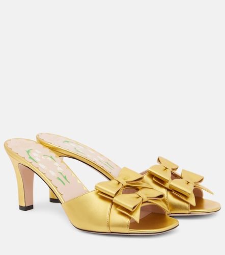 Bowow 75 metallic leather mules - Valentino Garavani - Modalova