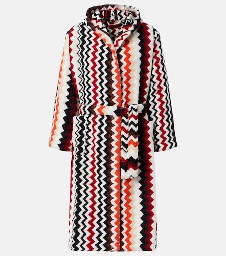 Bata Best de rizo de algodón en zigzag con capucha - Missoni - Modalova