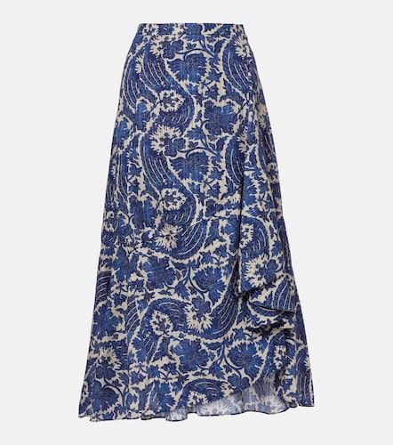 Gonna lunga Sabina in misto cotone con stampa - Ulla Johnson - Modalova