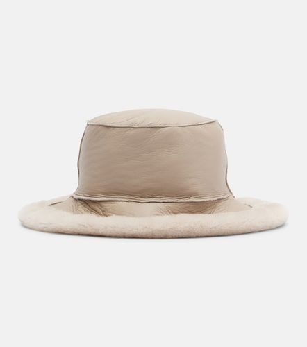 Cappello in pelle e shearling - Brunello Cucinelli - Modalova